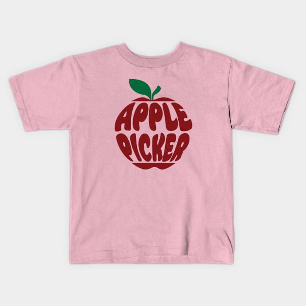 Apple Picker Kids T-Shirt by bryankremkau